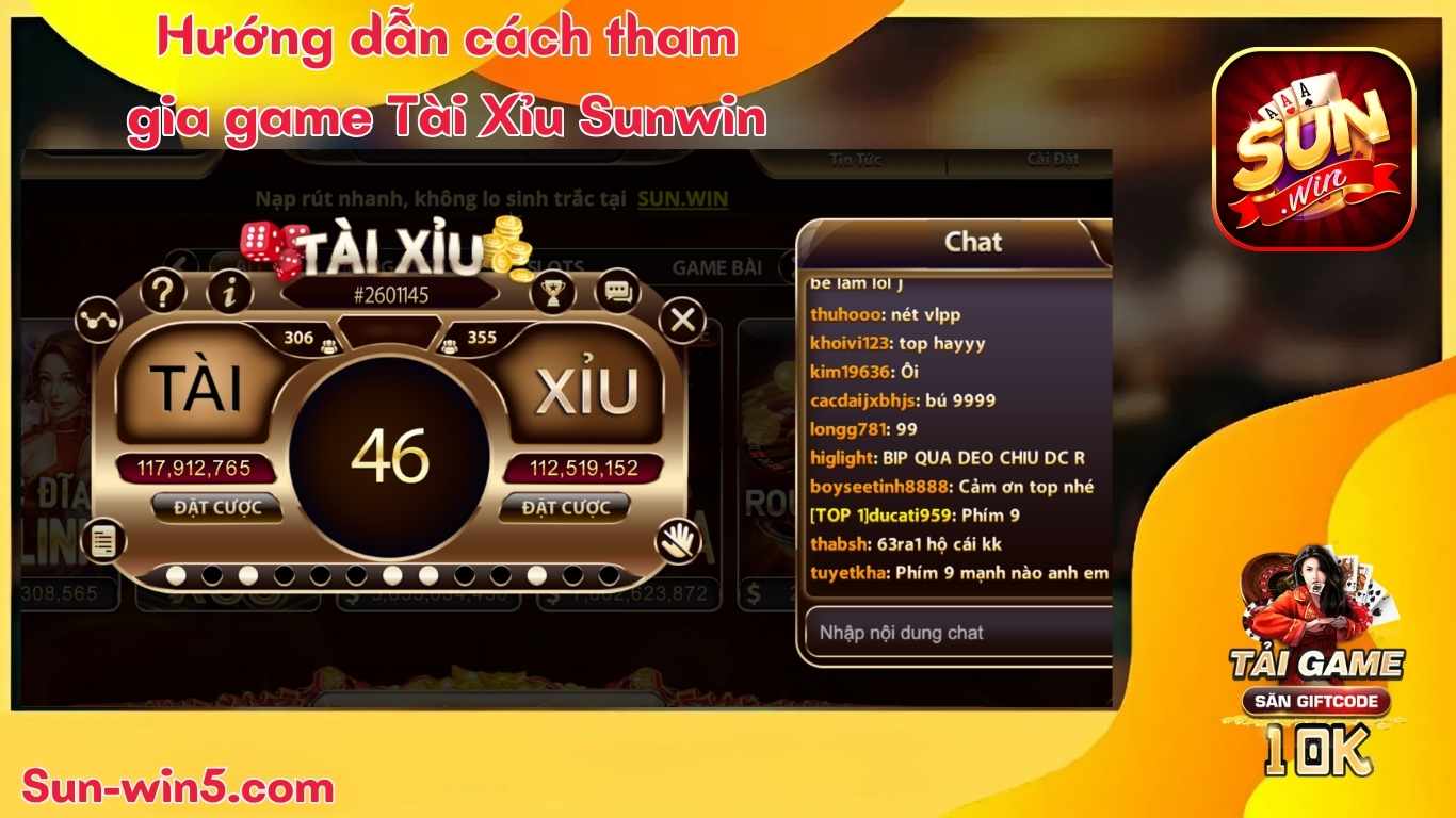 Hướng dẫn cách tham gia game Tài Xỉu Sunwin