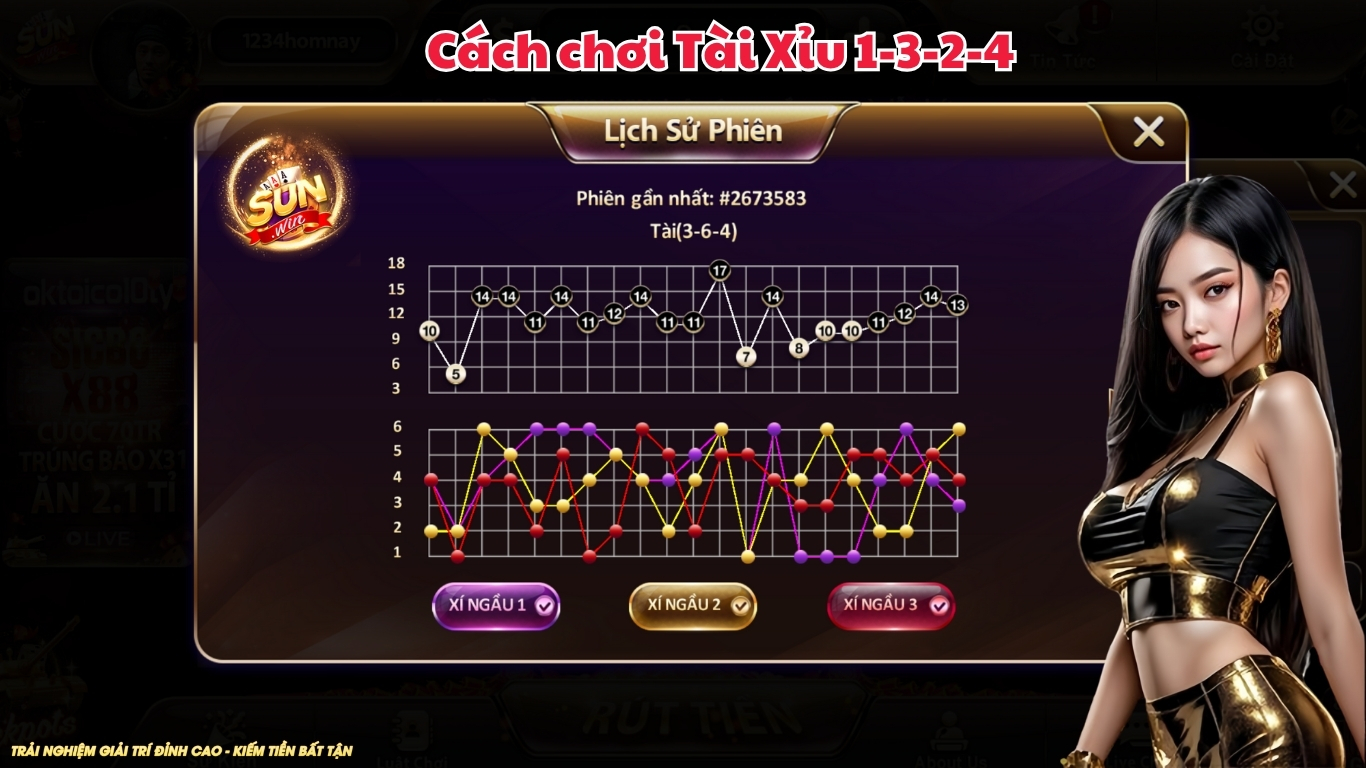 Cách chơi Tài Xỉu 1-3-2-4 là gì?